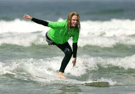 STOKED : Julie Carruthers, the volunteer coordinator of fundraising for AmpSurf, will ride at the event. - PHOTO COURTESY OF AMPSURF