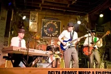 THEY’LL KEEP YOU UP : Traditional jump blues outfit The Insomniacs may be playing vintage-sounding music on vintage instruments, but they’re punks at heart. Hear them Oct. 25 at the SLO Vets Hall. - PHOTO COURTESY OF THE INSOMNIACS