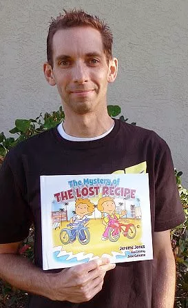 A HEALTHY APETITE FOR LEARNING: Jerome Jones, a 33-year-old physical education teacher, discovered a lack of books about health and nutrition for children while teaching in Utah, so he decided to write his own books, first, The Mystery of the Lost Recipe and more recently, The Mystery of the Lost Uniforms, to make learning fun for his students. - PHOTO COURTESEY OF JEROME JONES