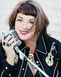 VA-VA-VHOOM! : Former pin-up and exotic dancer-turned-diva Candye Kane brings her gusty blues, rockabilly, and jazz to Downtown Brew on June 25. - PHOTO COURTESY OF CANDYE KANE