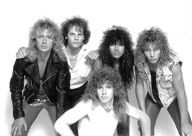 VINTAGE ’80S HAIR! : Members of Loose Lizzy—as well as members of a dozen other popular, local late-’80s and early-’90s bands—will reunite for the daylong event Rock Down Memory Land, June 5 at Sweet Springs Saloon. - PHOTO COURTESY OF LOOSE LIZZY