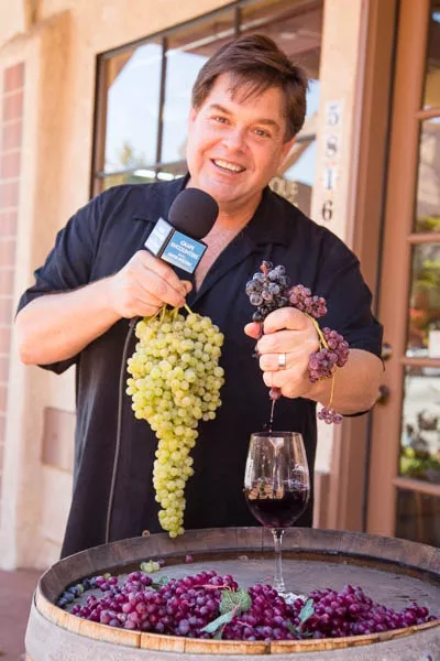 WINE FOR THE PEOPLE: Grape Encounters Radio Host David Wilson isn’t afraid to question the wine status quo. His show, produced in Atascadero and broadcast over about 30 stations nationwide, is all about squeezing as much joy out of the wine tasting experience as possible. - PHOTO BY TOM FALCONER