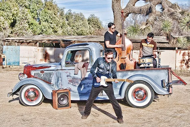 ROCKIN' AND STRUTTIN': Rockabilly act the Phil Friendly Trio plays Creeky Tiki on May 22. - PHOTO COURTESY OF THE PHIL FRIENDLY TRIO