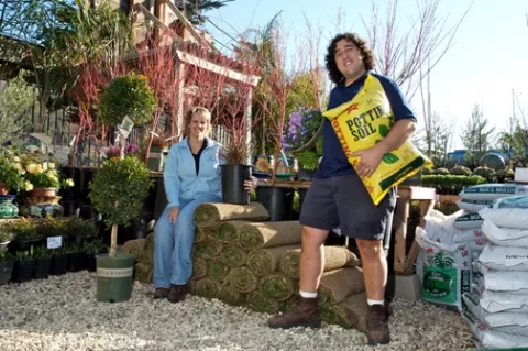 GREEN LIVING : Nanci Ott and Joel Stern are the owners High Tide Nursery in Shell Beach. - PHOTO BY JESSE ACOSTA