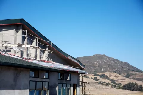 ECO TEMPLE : At almost 16,200 square feet, Temple Beth David will be the largest green building on the Central Coast after its winter completion. - PHOTO BY JESSE ACOSTA