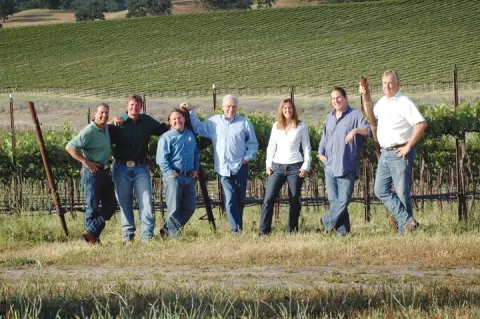 GROUP EFFORT : A large group of people (left to right) Doug Filipponi, Jeff Filipponi, Mike Sinor, Rob Rossi, Amanda Wittstrom-Higgins, Steve Rossi, and Karl Wittstrom banded together to create Ancient Peaks. - PHOTO COURTESY OF BELLA CASTLE PHOTOGRAPHY