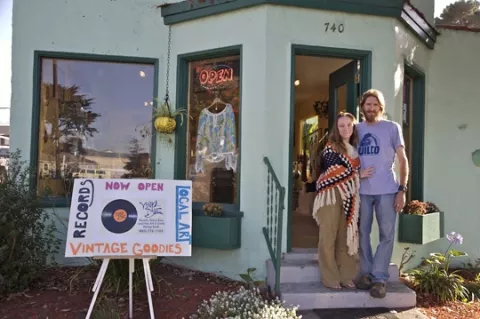 VINYL FANTASY : Jeremiah and Bree Highhouse want locals to find something new in their vintage record store, which doubles as an art gallery. - PHOTO COURTESY OF LARRY S. RHODES