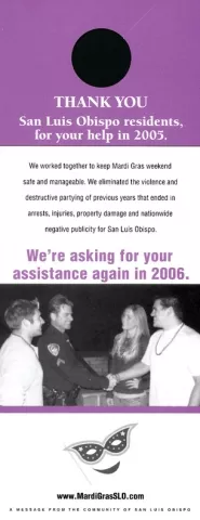 THE PARTY IS STILL OVER: A similar message for 2006 but with a big thanks.