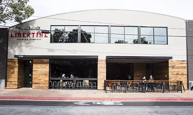 1-2-3-4!: Libertine Brewing Company’s second location at 1234 Broad St. is offering up to 76 taps of awesome brews, fine wine, kombucha, cold brew coffee, apps, lunch entrees, and dinner options. A third Buellton location is slated to open next year. - PHOTO BY JAYSON MELLOM
