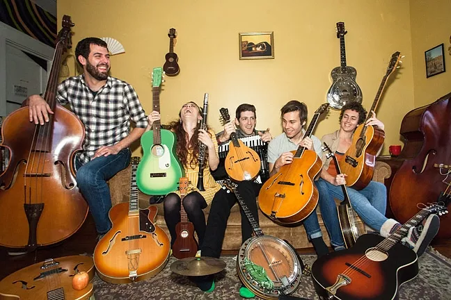 AN APPLE A DAY: Los Osos gal Molly Reeves (far right) returns to the area in a New Orleans hot jazz band called The World’s Finest Apples, playing on Aug. 24 in the Steynberg Gallery. - PHOTO BY BOBBY BONSEY