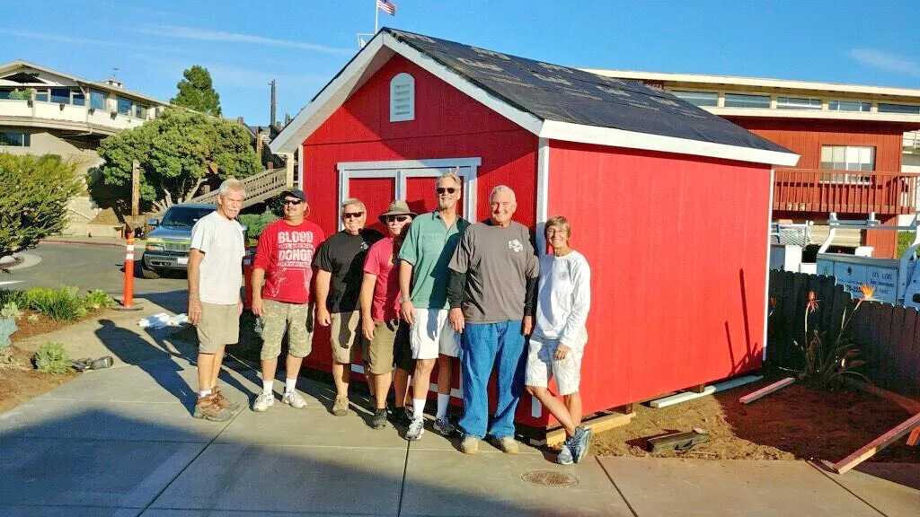 WORKING TOGETHER The Morro Bay Rotary Club built a permanent Santa Claus house for all to visit with Santa. - PHOTO COURTESY OF TERI BAYUS