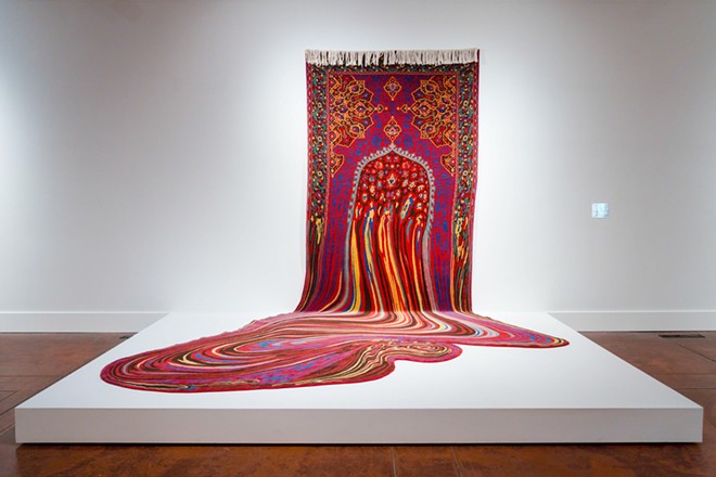 Traditional Persian carpet design meets contemporary art in ‘Collision,’ Azerbaijani artist Faig Ahmed’s show at SLOMA | Arts | San Luis Obispo