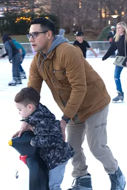 A young skater learns to balance on the ice at Devon Ice Rink. - KENDRA MICHAL JOHNSON
