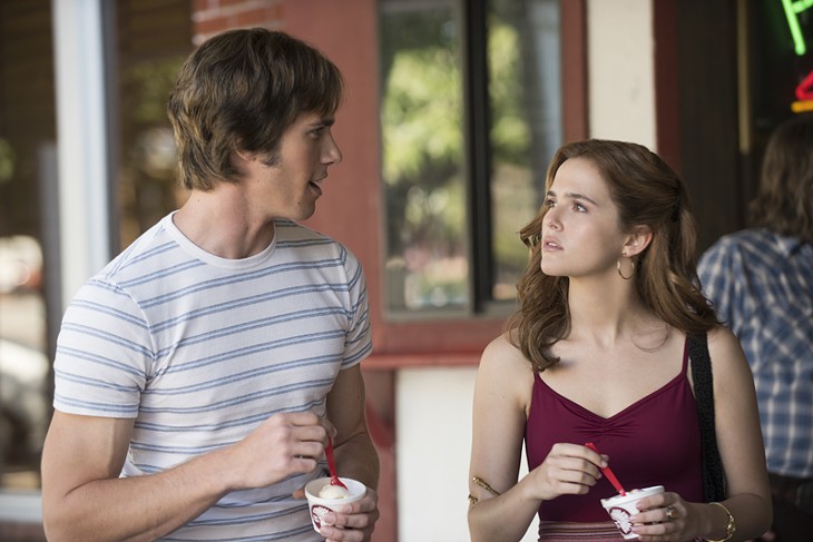 Left to right: Blake Jenner plays Jake and Zoey Deutch plays Beverly in Everybody Wants Some from Paramount Pictures and Annapurna Pictures. - VAN REDIN