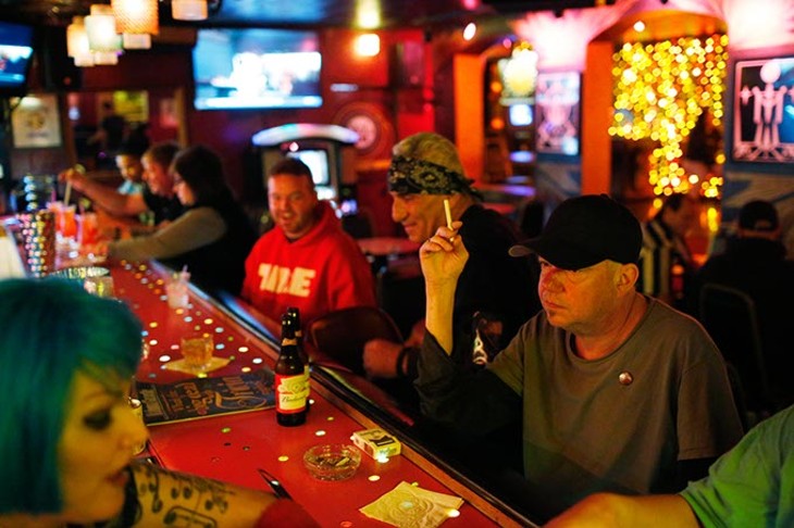 Patrons drink at the Hilo Club in Oklahoma City, Friday, Nov. 6, 2015. - GARETT FISBECK