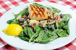 Salmon salad at Flip's. (Garett Fisbeck)