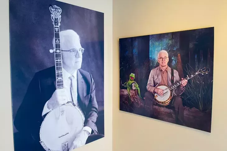 Steve Martin exhibit at the American Banjo Museum in Oklahoma City, Tuesday, Feb. 16, 2016. - GARETT FISBECK