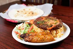 Kabob platter at Kabob-n-Curry, Wednesday, March 16, 2016. - GARETT FISBECK
