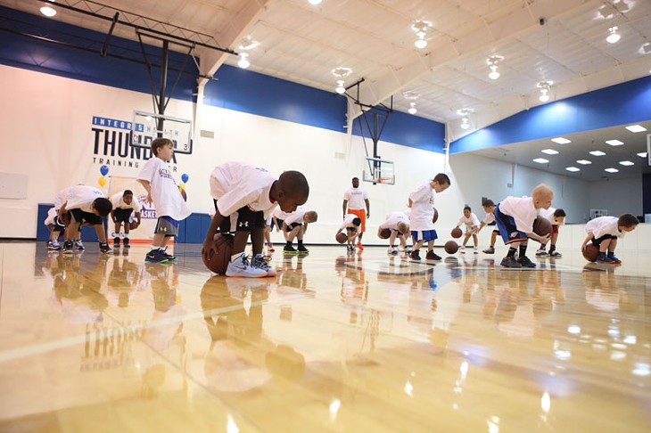 Youth participate in a camp hosted by the OKC Thunder. Photo provided