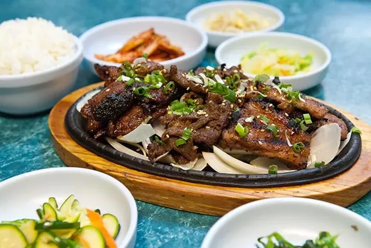 Hawaiian BBQ includes BBQ Short Ribs, pork and beef Bul Go gi, at OK KO-Mart in MWC. mh