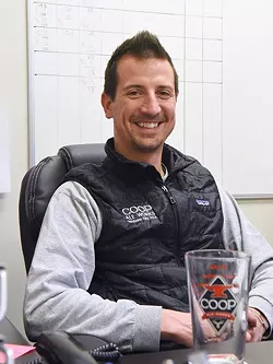 Blake Jarolim, brewmaster at Coop Ale Works, in his office at the southwest Oklahoma City plant, 2-10-16. - MARK HANCOCK