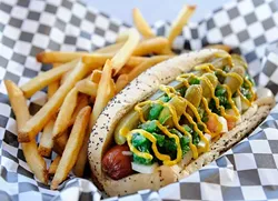 Chicago Dog at Cal's Chicago Style Eatery in Oklahoma City, Thursday, March 5, 2015. - GARETT FISBECK