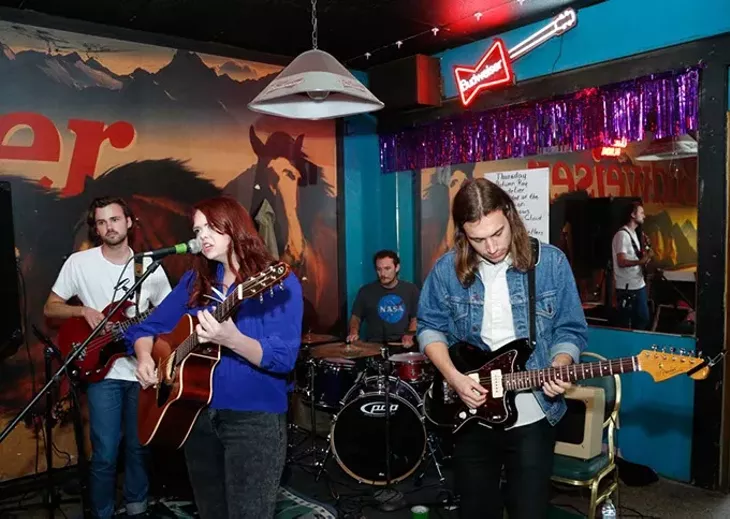 Autumn Ray performs at the Blue Bonnett Bar during Norman Music Festival, Thursday, April 23, 2015. (Garett Fisbeck)