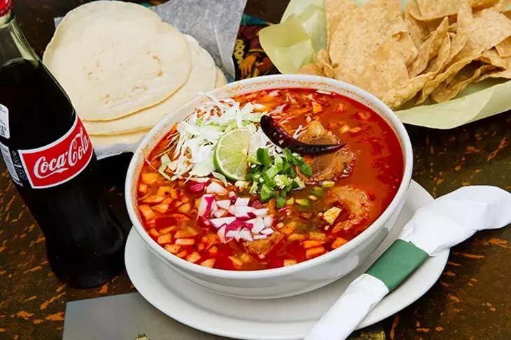 The posole roja at El Asadero brings customers in on the weekend.Photo/Shannon Cornman - SHANNON CORNMAN