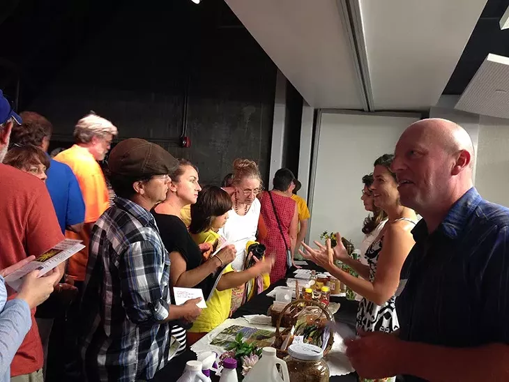 Guests mingle at Urban Ag's first film night. (Provided)