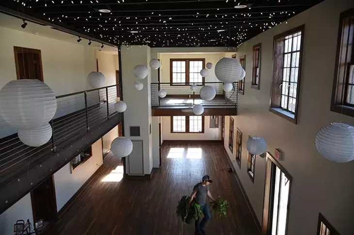 Sixtwelve from the second floor, as the project on the Paseo nears completion. mh