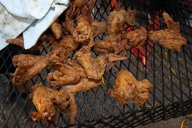 Bobo's chicken, it has a smokey taste, it's good. mh