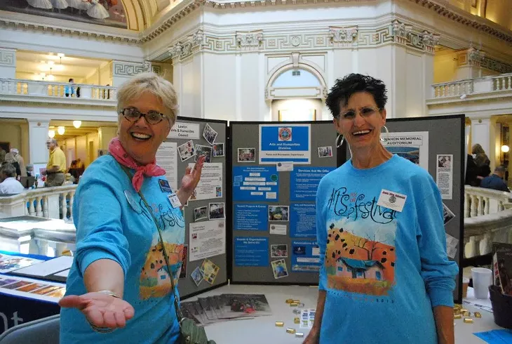 Lawton Arts and Humanities Council volunteers in 2013 at Legislative Arts Day.