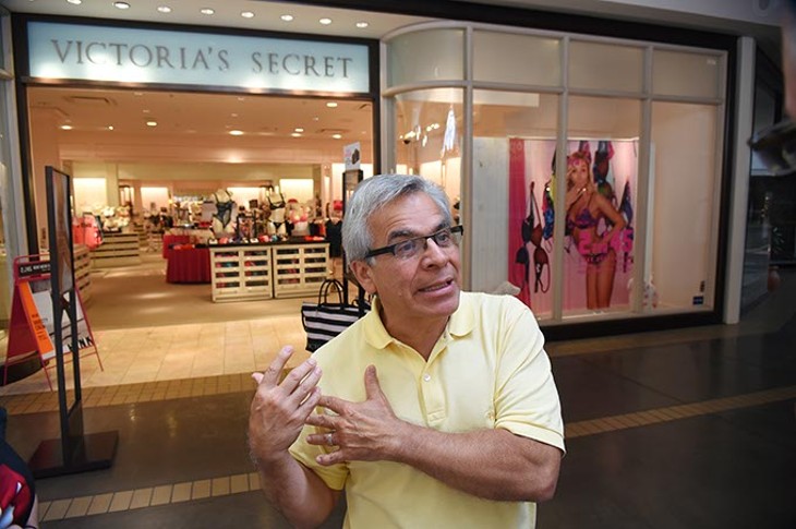 Mall co-owner Jose Legaspi, outside Victoria's Secret, a staple store for many years, at Plaza Major at the Crossroads Mall. mh