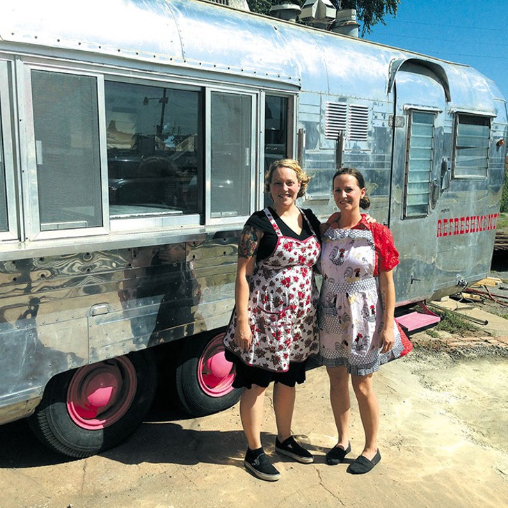 from left Chefs Beth Ann Lyon and Jill Woods outside The Tin Can. (Provided)