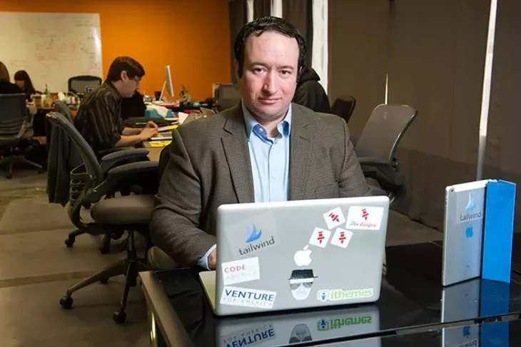 Danny Maloney, founder of Tailwind, poses for a photo at his office in Oklahoma City, Friday, Nov. 21, 2014. - GARETT FISBECK