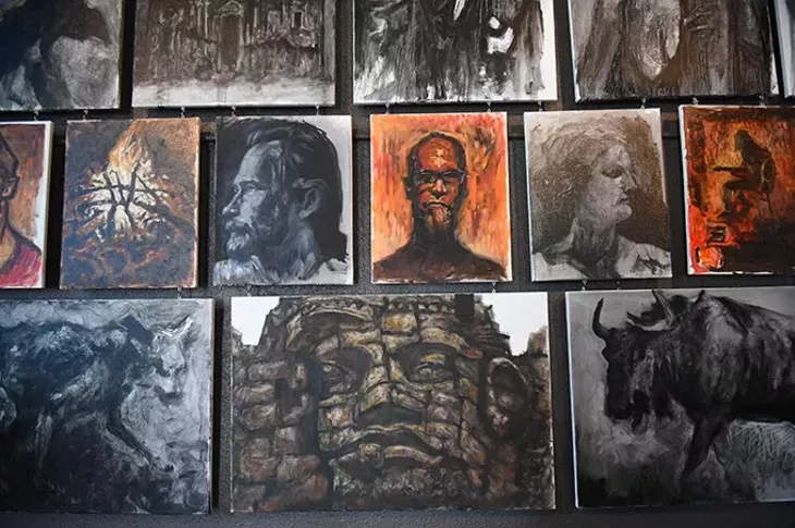 A sample of artwork by J. Chris Johnson now showing at Brass Bell Studios. - MARK HANCOCK