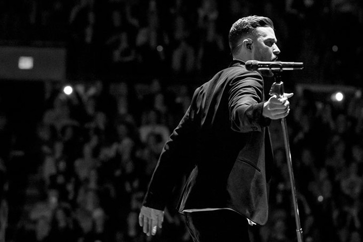 Justin Timberlake performs at the Chesapeake Energy Arena as part of his 20/20 Experience world tour, December 5th, 2014. (Steven Anthony Hammock)