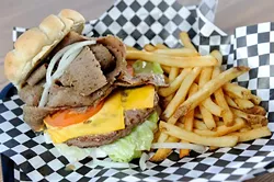 Gyro Burger at Cal's Chicago Style Eatery in Oklahoma City, Thursday, March 5, 2015. - GARETT FISBECK