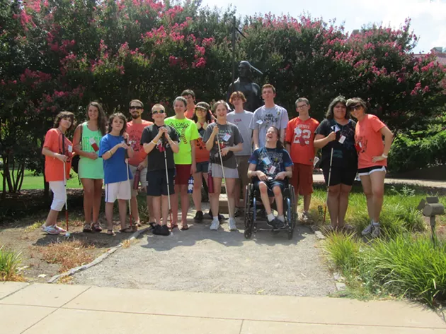 OWL Campers and their counselors on University of Central Oklahoma campus, 2013