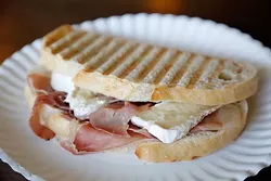 Brie Panini at Roma's Gelato and Cafe in Edmond, Thursday, April 30, 2015. - GARETT FISBECK
