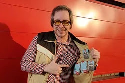 Goad and his Keep It Local OK card design (Garett Fisbeck)
