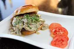Mushroom marsala burger at Bellini’s Ristorante in Oklahoma City, Monday, Feb. 1, 2016. - GARETT FISBECK