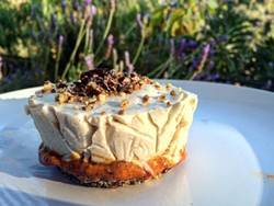 Vanilla bean cheesecake with persimmon filling (Provided)