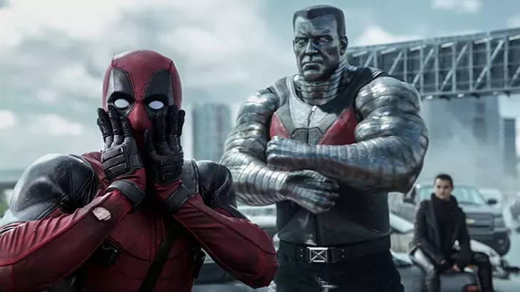 Deadpool (Ryan Reynolds) reacts to Colossus’ (voiced by Stefan Kapicic) threats. - PHOTO CREDIT: COURTESY TWENTIETH