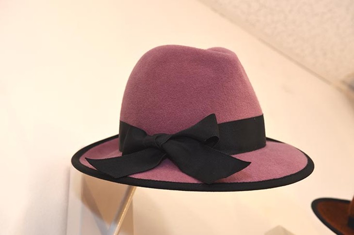 Woman's hat at Marla Cook Fine Millinery in the Paseo District of Oklahoma City, 12-17-15. - MARK HANCOCK