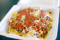 Spicy Chicken Salad at Burrito Grill in Blanchard, Okla., Thursday, June 25, 2015. - GARETT FISBECK