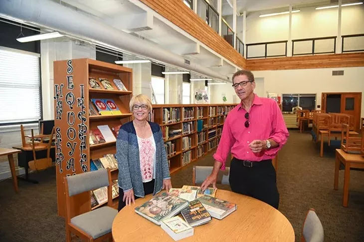 Kathleen and Roger Lienke in the library at Classen SAS recently. mh
