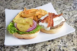 Have It Your Way , Dude (w/ bacon and fried egg) at Gigglez Bar & Grill, Monday, Sept. 19, 2016. - GARETT FISBECK