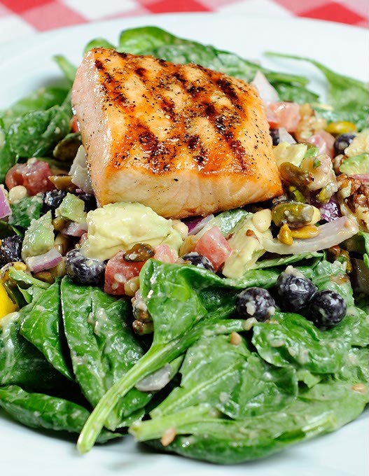Salmon Salad at Flip's in Oklahoma City, Monday, May 18, 2015. - GARETT FISBECK