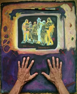 “The People Themselves,” an acrylic painting on handmade paper, by Richard Ray Whitman | Photo provided